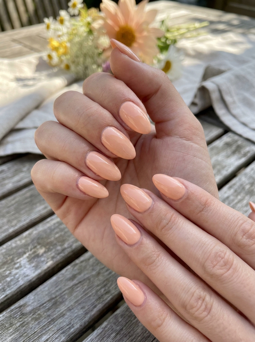 Peach Sorbet Nails